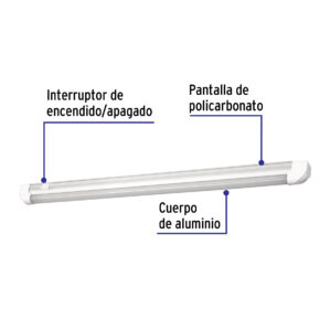 Luminario Lampara LED para gabinete ultradelgado de 7w 31cm
