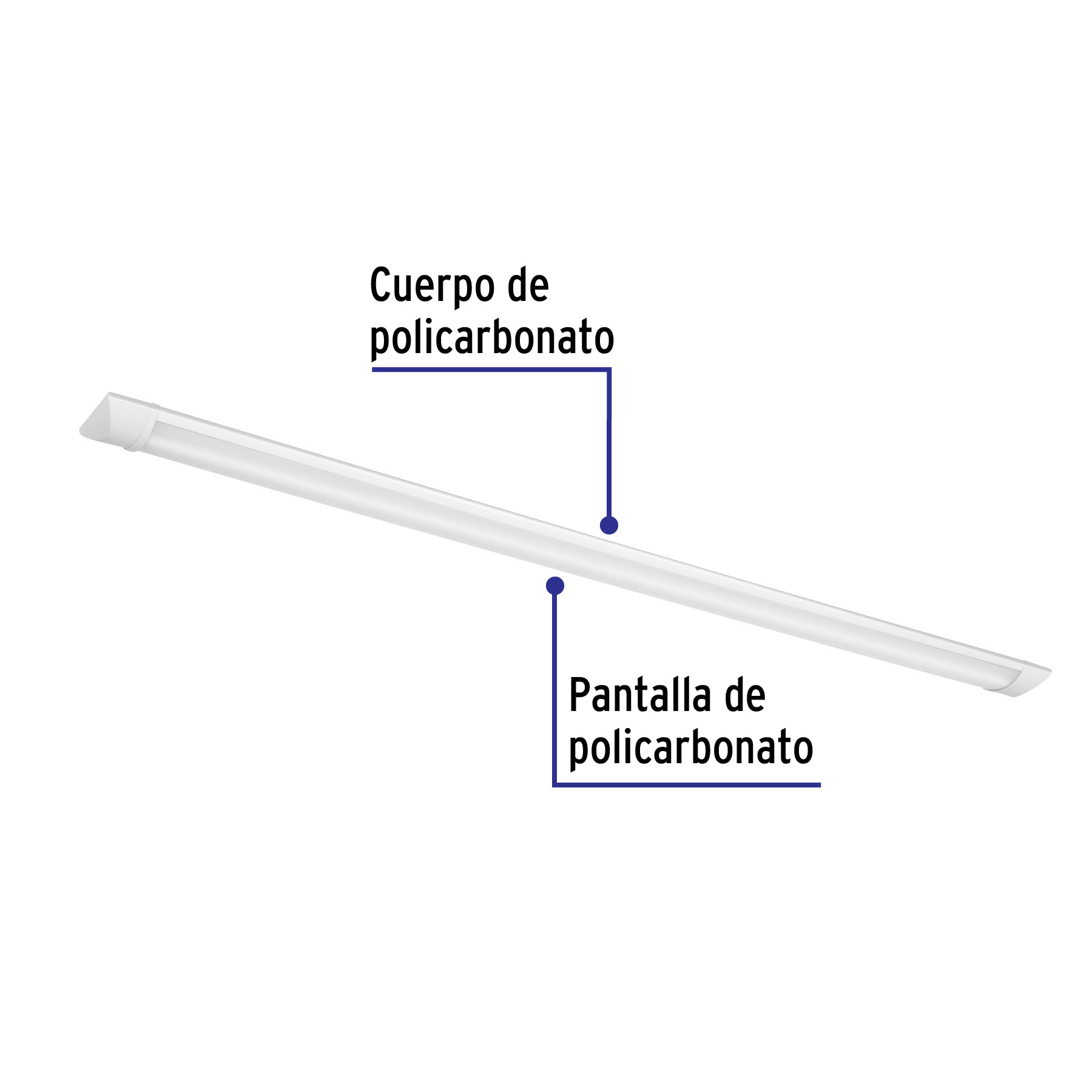 Lampara Luminario Led Tubo slim 36w LED 120cm