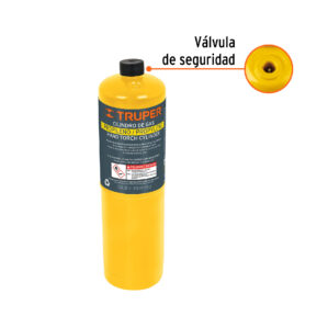 Lata Cilindro de gas propileno de 400g amarillo
