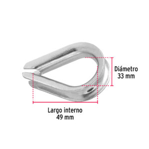 Pack de 5 Piezas de Guardacabo galvanizado 1/2