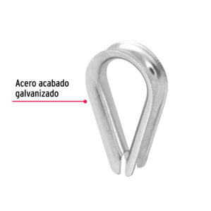 Pack de 5 Piezas de Guardacabo galvanizado 5/16"