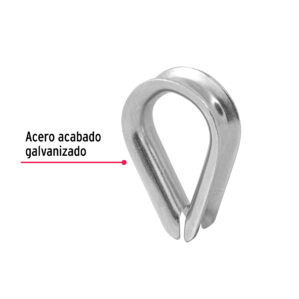 Pack de 5 Piezas de Guardacabo galvanizado 7/16"