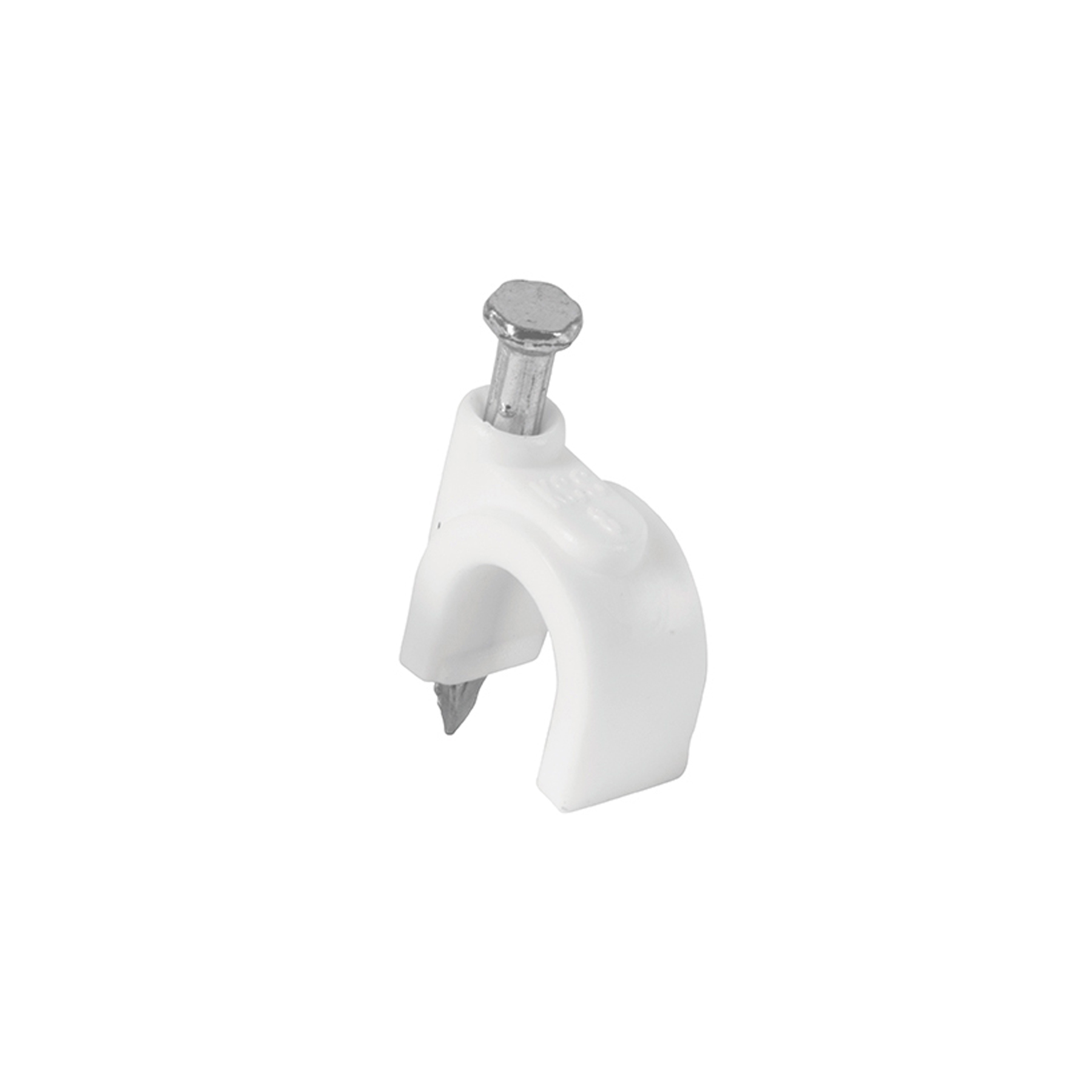 Grapa para cable redondo 6 mm blanca bolsa 500 piezas