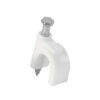 Grapa para cable redondo 8mm blanca bolsa con 20 piezas