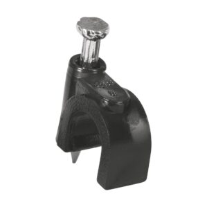 Grapa para cable redondo 8mm negra bolsa 20 piezas