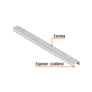Grapas Calibre 22 de 1/4" Corona 3/8" Caja 5000 pzas