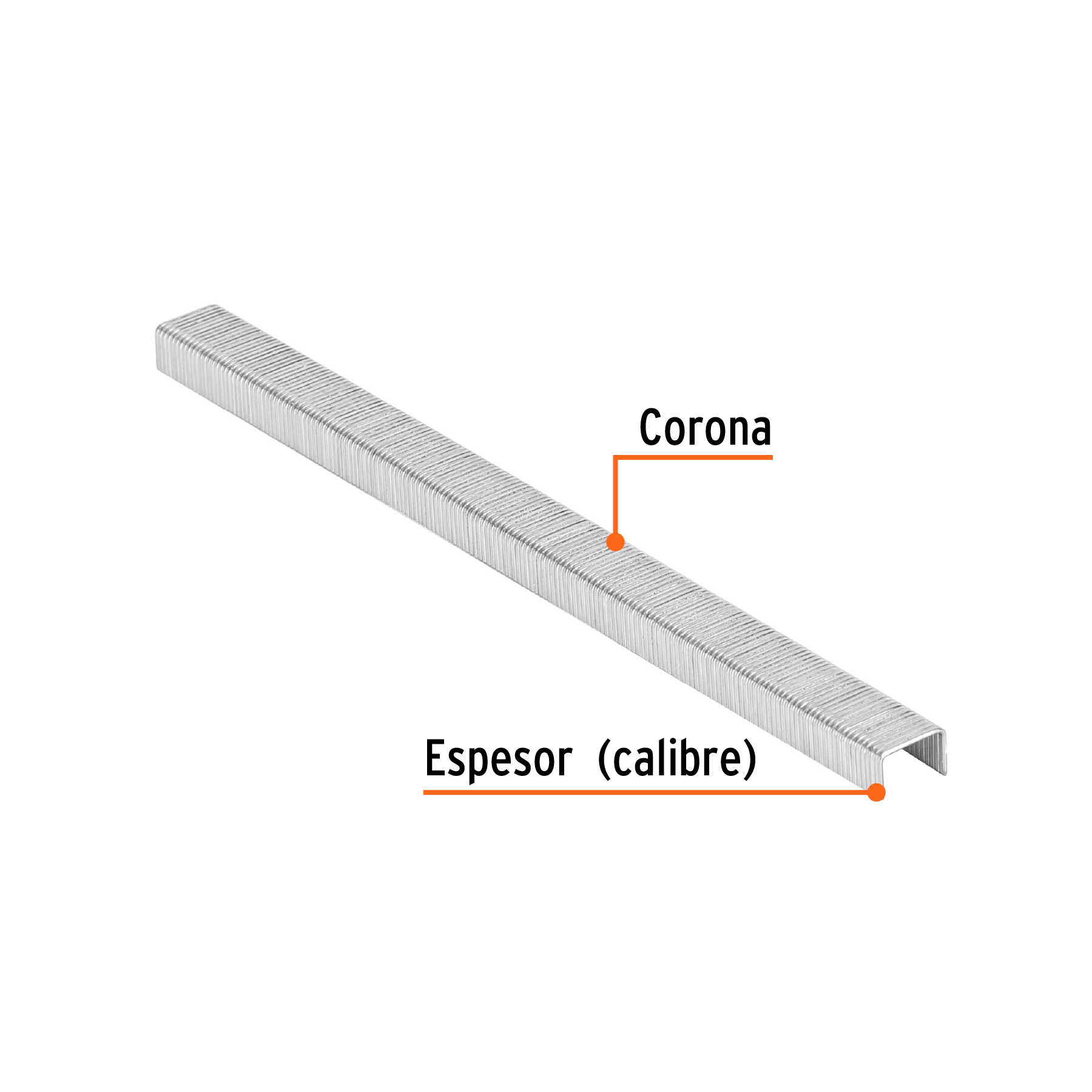 Grapas Calibre 22 de 1/4" Corona 3/8" Caja 5000 pzas