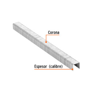 Grapas Calibre 22 de 5/16" Corona 3/8" Caja 5000 pzas