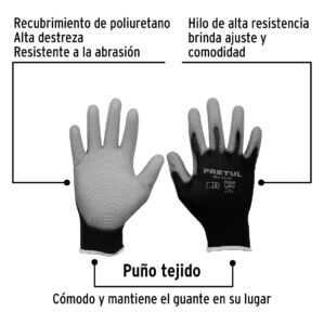 Guantes de nylon recubiertos de poliuretano chicos Pretul