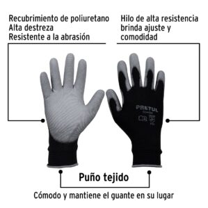 Guantes de nylon recubiertos de nitrilo Tamaño Grande Pretul