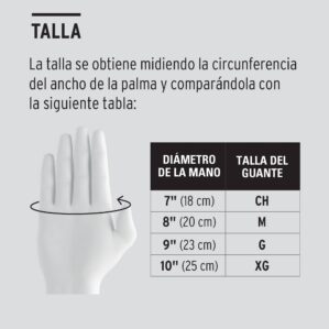 Guantes de Nylon con Nitrilo en Palma Medianos Pretul