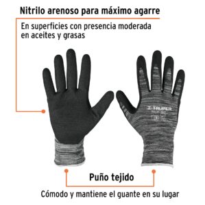 Guantes de nitrilo rugoso arenoso maximo agarre chicos