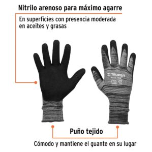 Guantes de nitrilo rugoso arenoso maximo agarre grandes