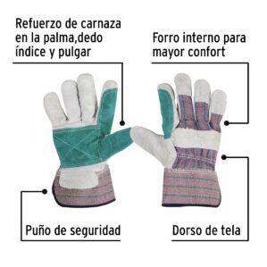 Guantes de carnaza y loneta con refuerzo unitalla Pretul