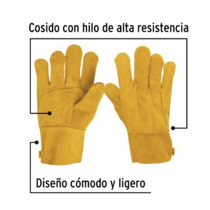 Guantes de carnaza cortos Pretul