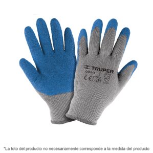 Guantes de poliester con latex rugoso Grandes