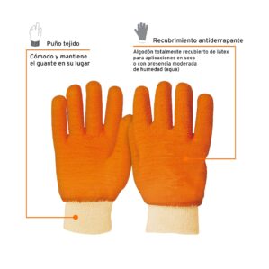 Guantes de algodon Recubiertos con latex Jardineria Unitalla