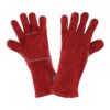 Guantes rojos para soldador