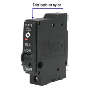 Interruptor termomagnetico 1 polo 15A Pastilla Volteck