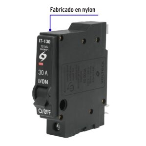 Interruptor termomagnetico 1 polo 30A Pastilla Volteck
