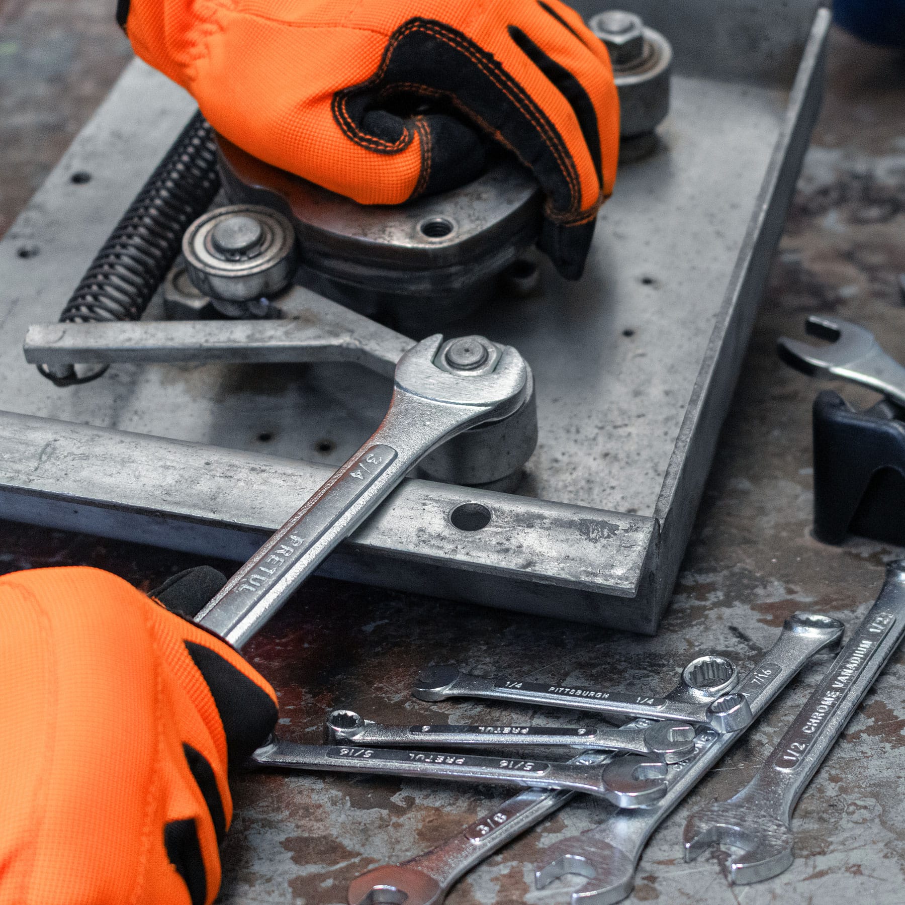 Juego de llaves combinadas 22 piezas estandar y mm Pretul