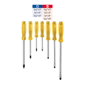 Juego de desarmadores de impacto 7 piezas Pretul