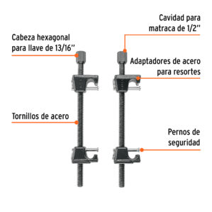 Juego de opresores para resorte de amortiguador 2 piezas
