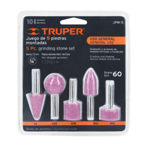 Pack de 5 Piedras Montadas Fresas para Zanco de 1/4" Grano 60