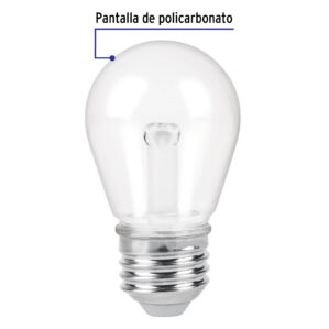 Lampara LED S14 de 1w luz calida