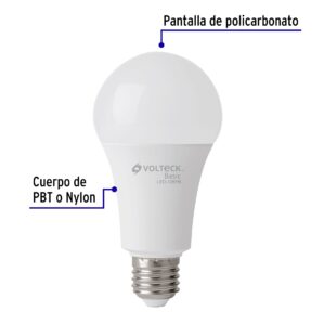 Foco Lampara LED 16w (100w) luz de dia Volteck Basic