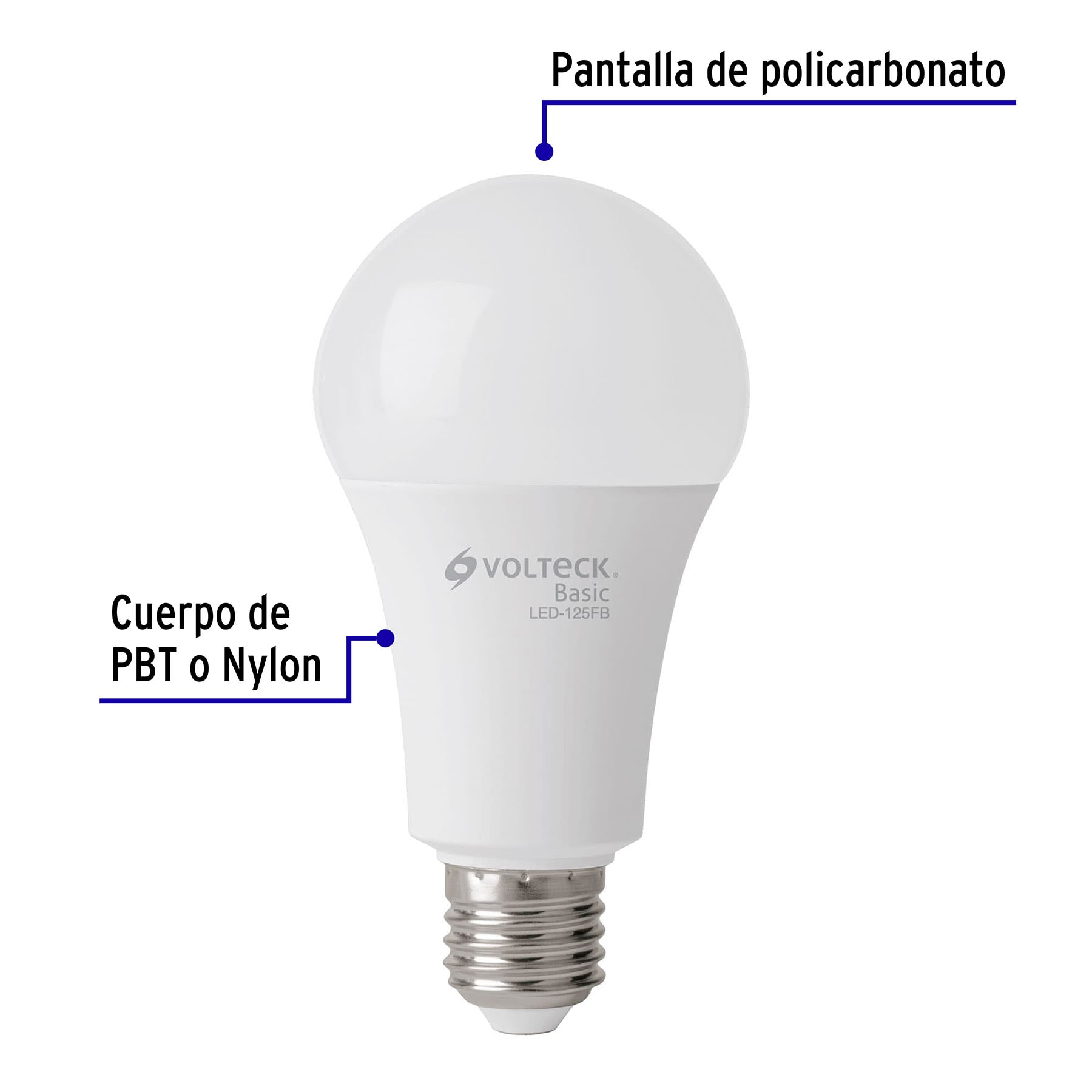 Foco Lampara LED 16w (100w) luz de dia Volteck Basic