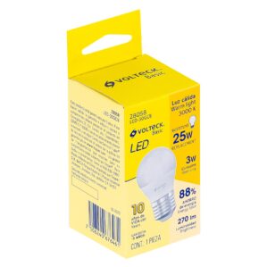 Foco Lampara LED 3W luz calida