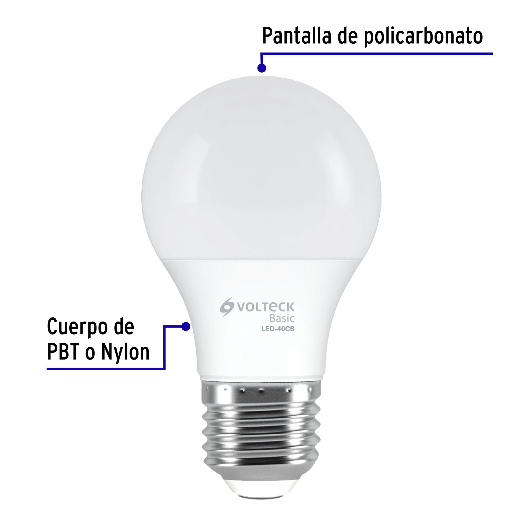 Foco Lampara LED 6W luz calida