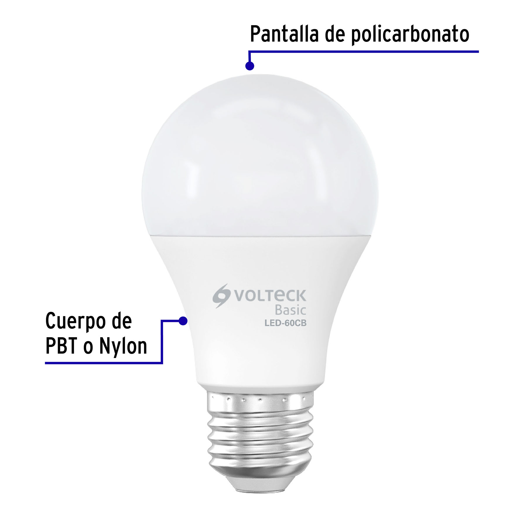 Foco Lampara LED 8W luz calida