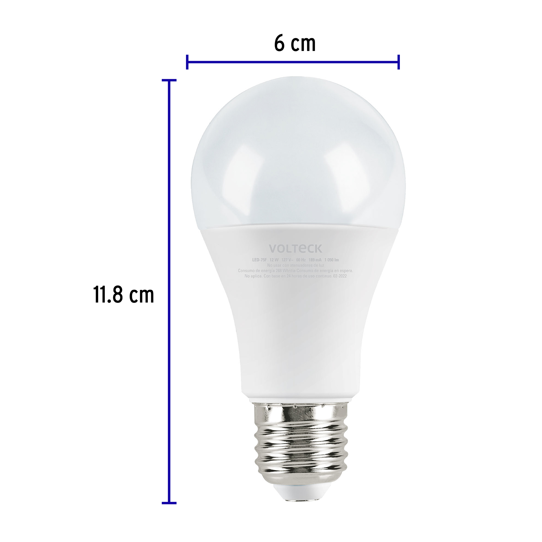 Foco Lampara de LED de 12w (80w) luz de dia blister