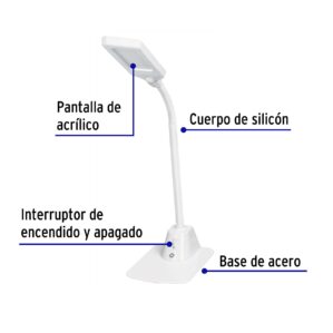 Lampara de Escritorio de LED Blanca 5w