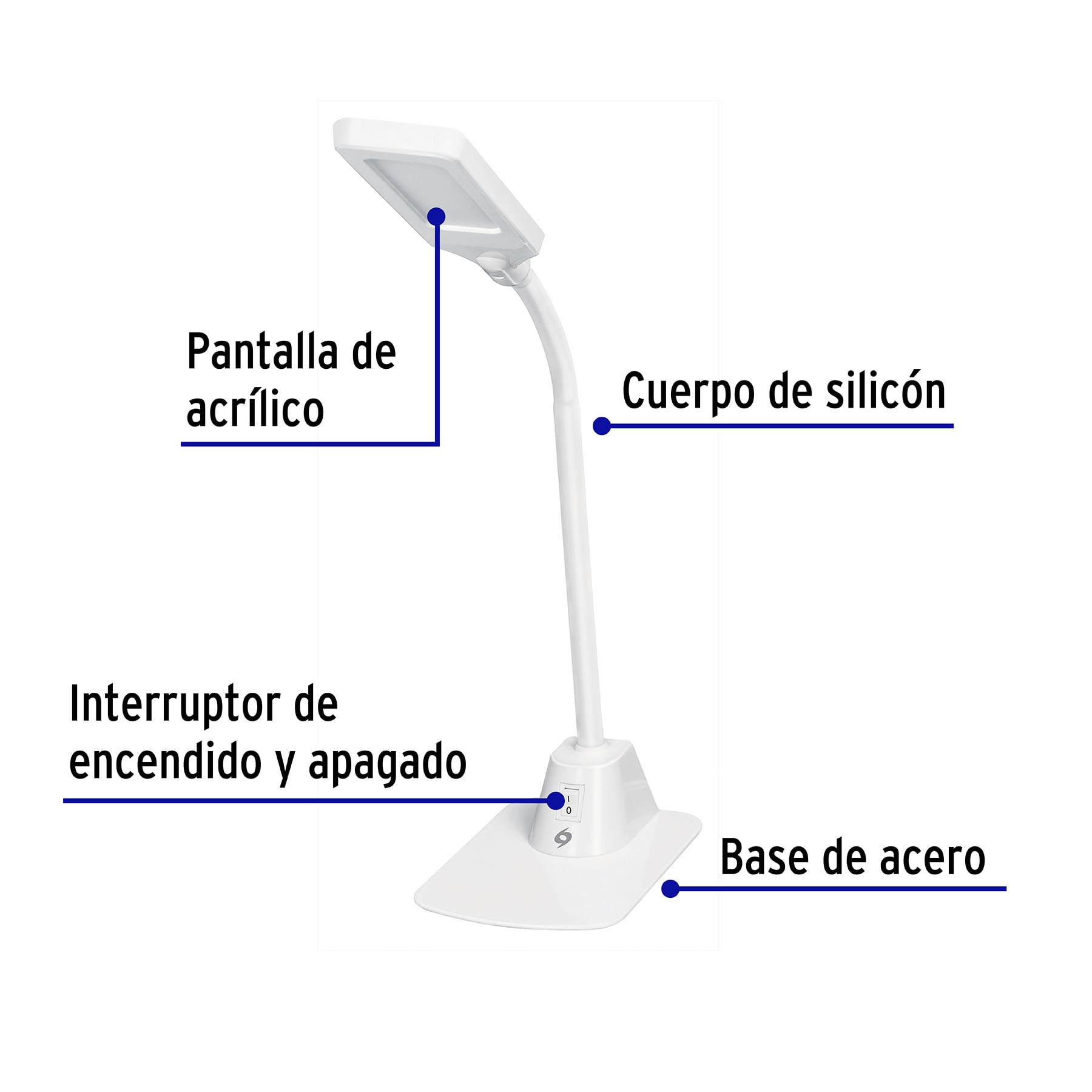 Lampara de Escritorio de LED Blanca 5w