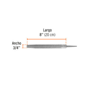 Lima media caña escofina bastarda de 8