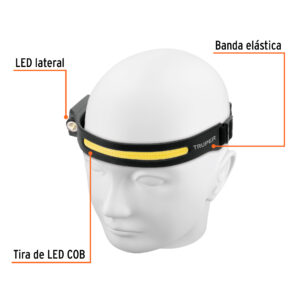 Linterna de minero 125lm Recargable con sensor Truper