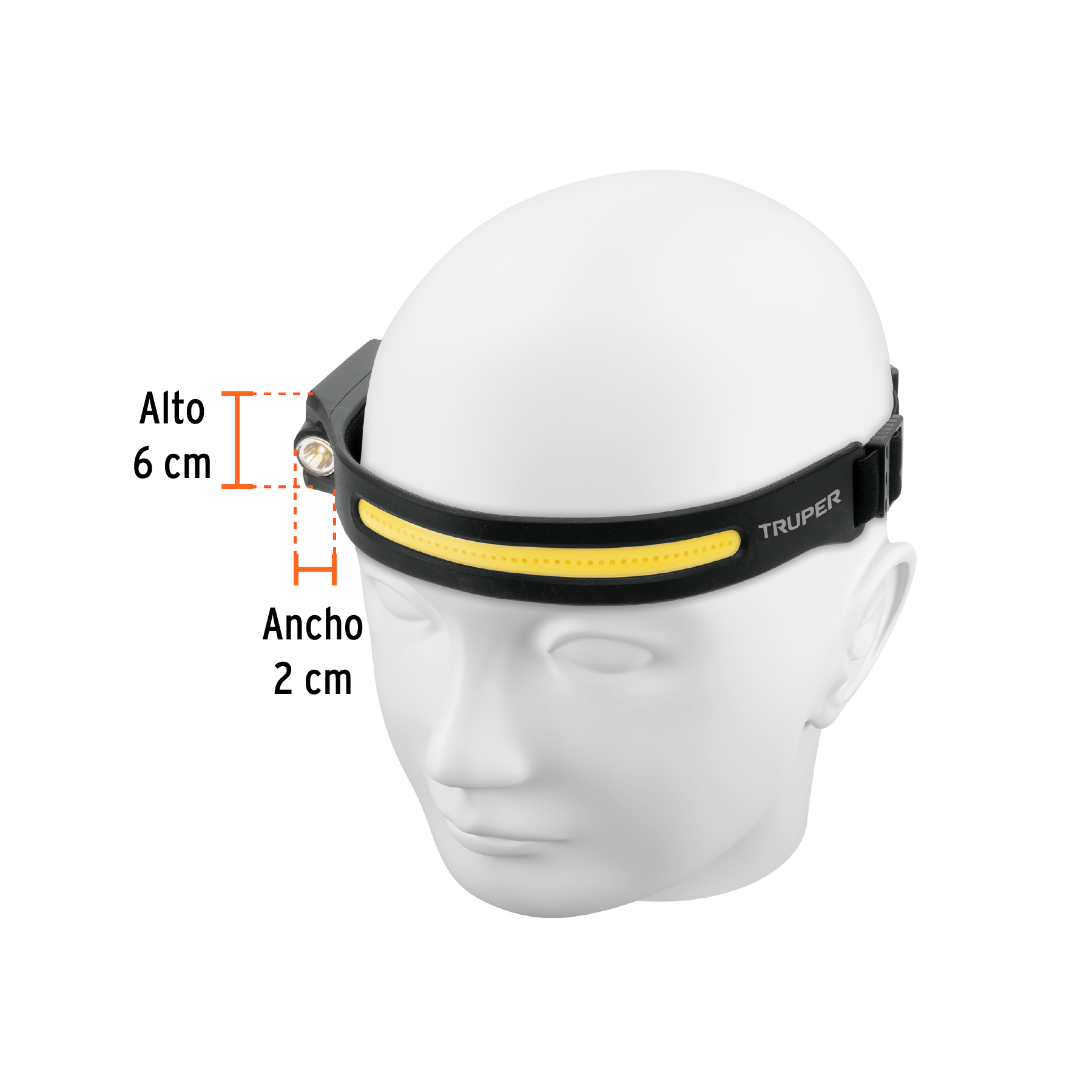 Linterna de minero 125lm Recargable con sensor Truper