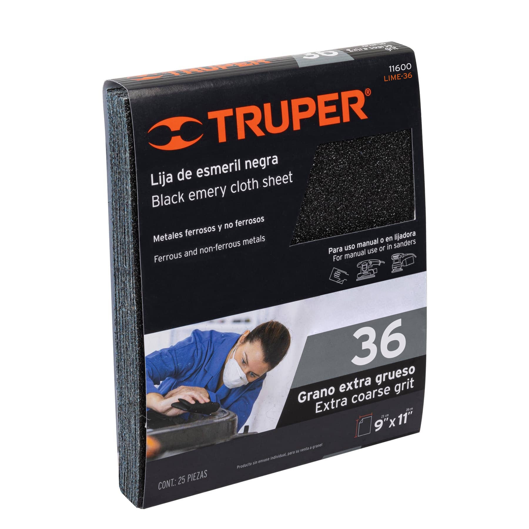 Lija de esmeril grano 36