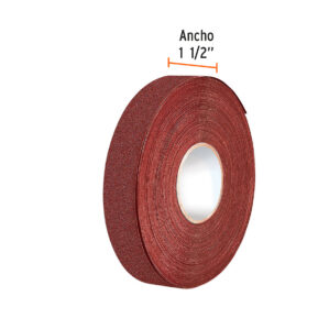 Rollo 45m 1-1/2" de Lija tira para plomero grano 120