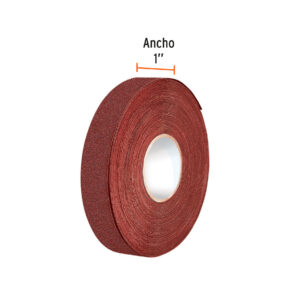 Rollo de 45m Lija para plomero grano 120 de 1"