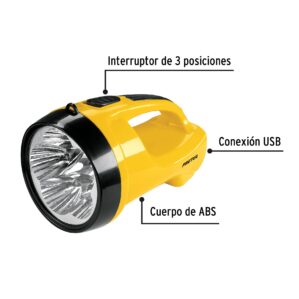 Linterna recargable de Leds 145 lumenes Pretul
