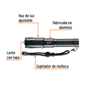 Linterna LED recargable de aluminio 500 lumenes