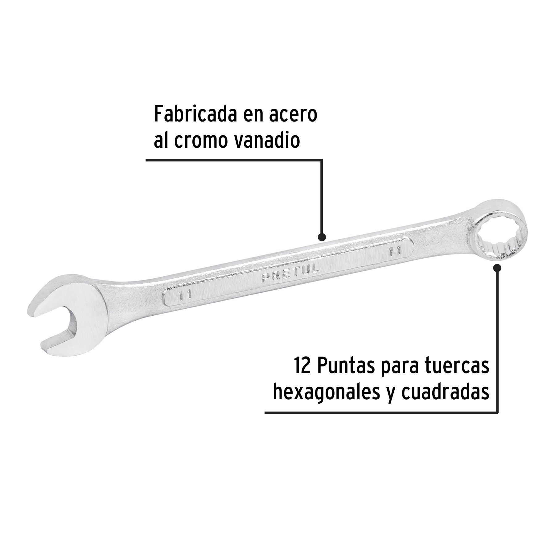 Llave combinada 11mm Pretul