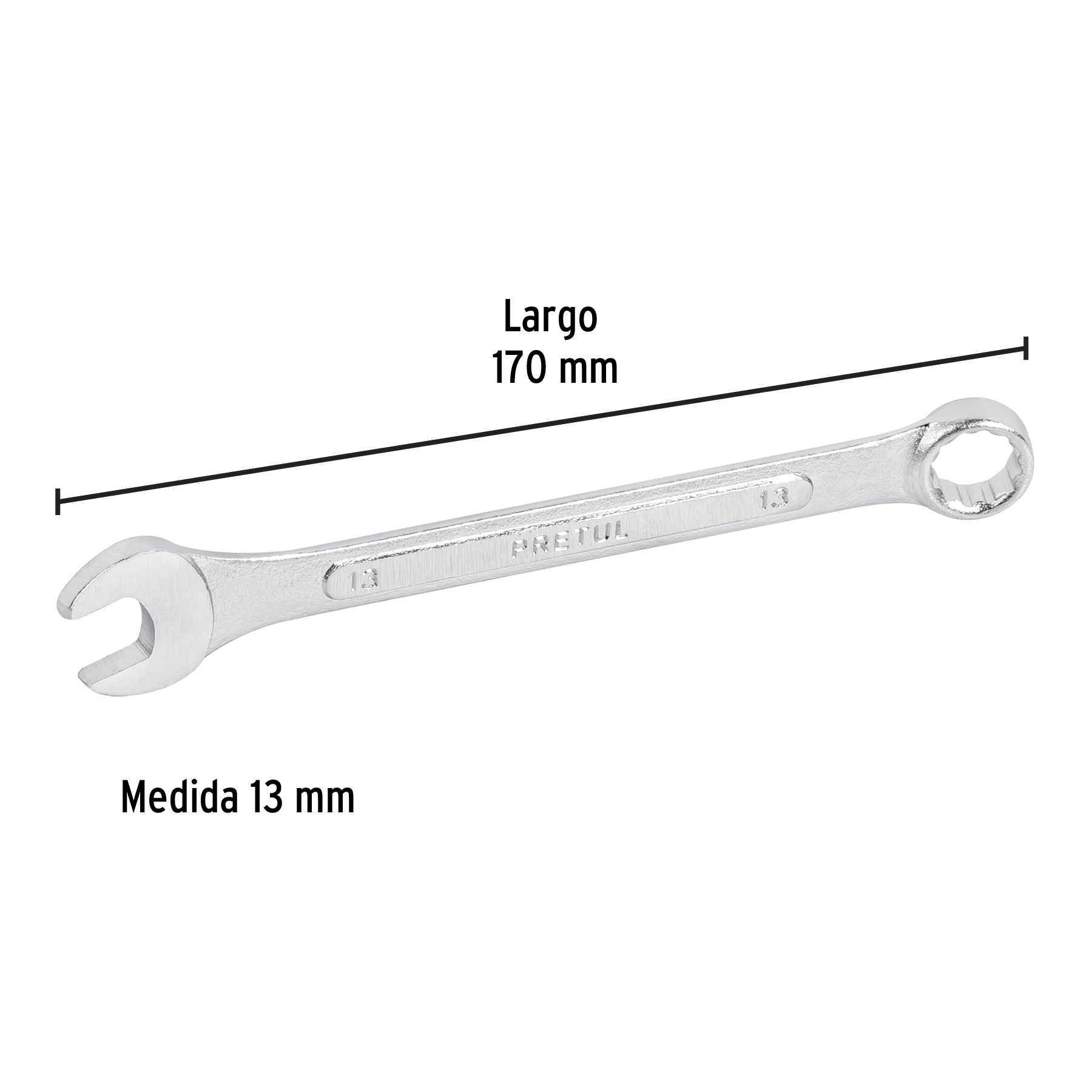 Llave combinada 13mm Pretul