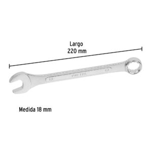 Llave combinada 18mm Pretul