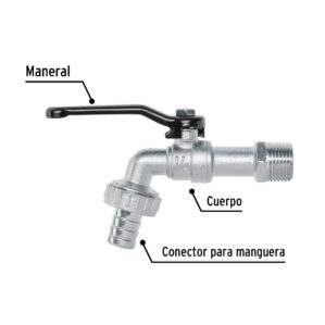 Llave de esfera 1/2" para Manguera Pretul