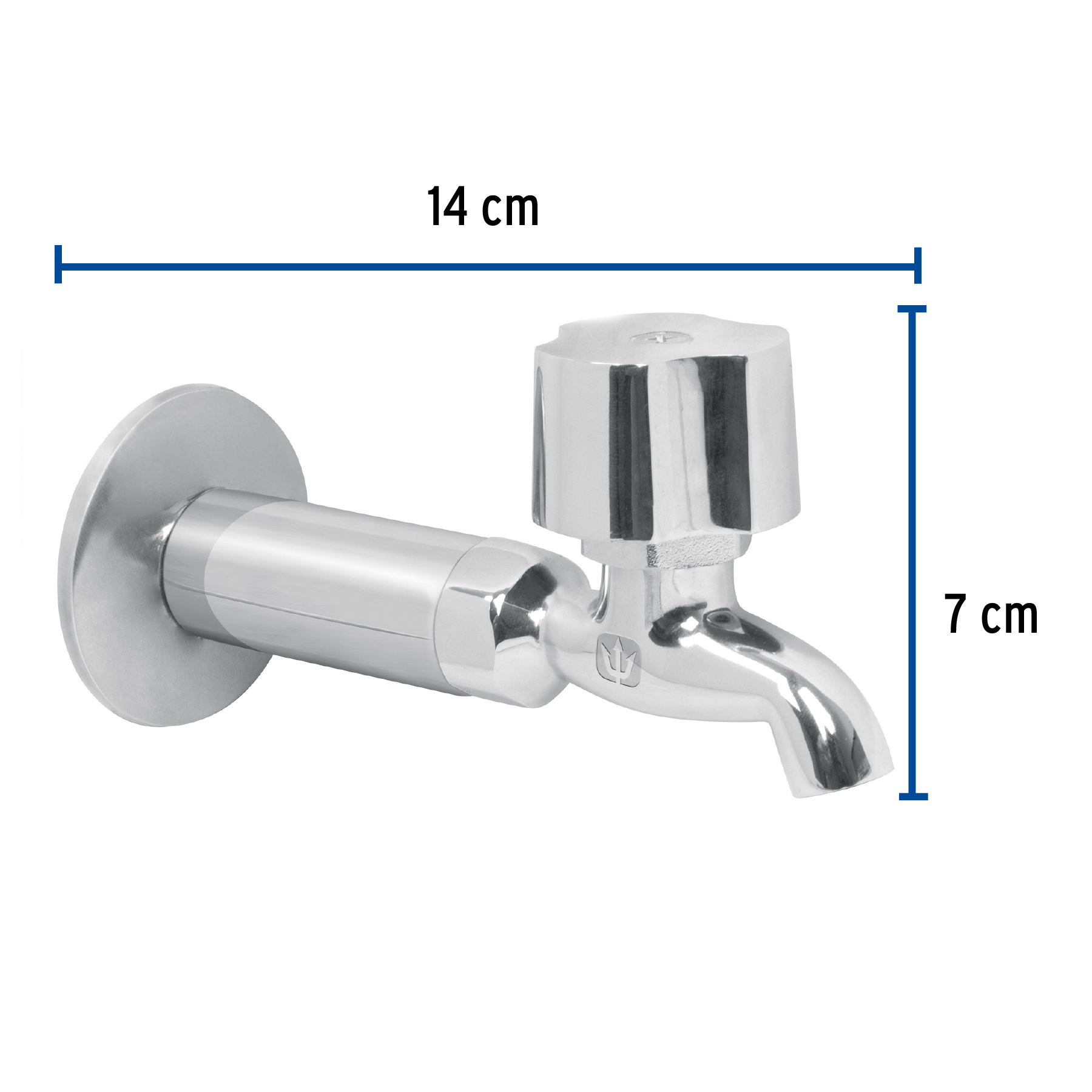 Llave para fregadero de pared con chapeton